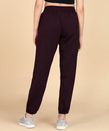 Oversized Track Pants - Wine
